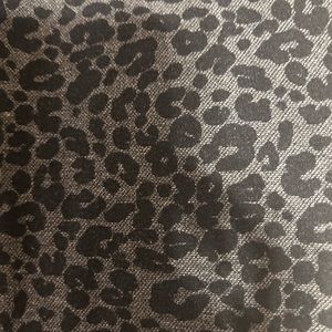 Loft Black and Gray Leopard Cropped Pants